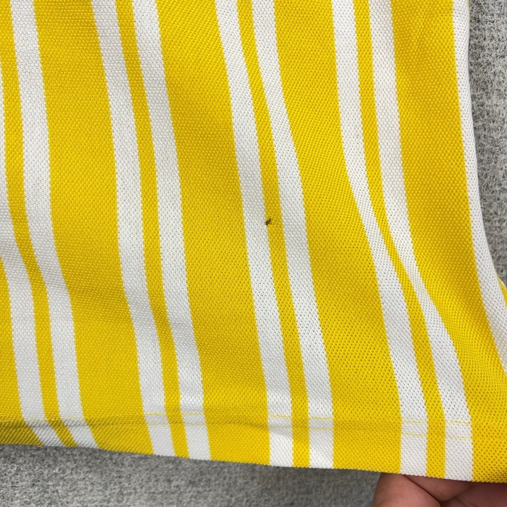 Vintage Tommy Hilfiger Polo Shirt Men Medium Yellow Striped Rugby 90s Vertical * - Picture 9 of 13